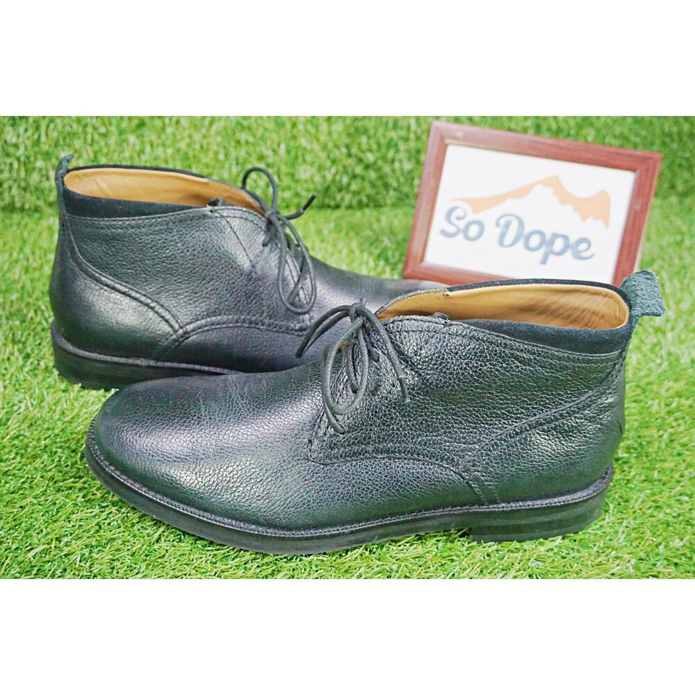 Cole Haan Ogden Stitch Leather Chukka Boots - Black - Men's Size 9